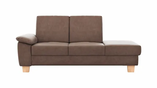 Sofa Stonington Country - Recamiere links inkl. Sitzvorzug (motorisch), Stoff, Braun