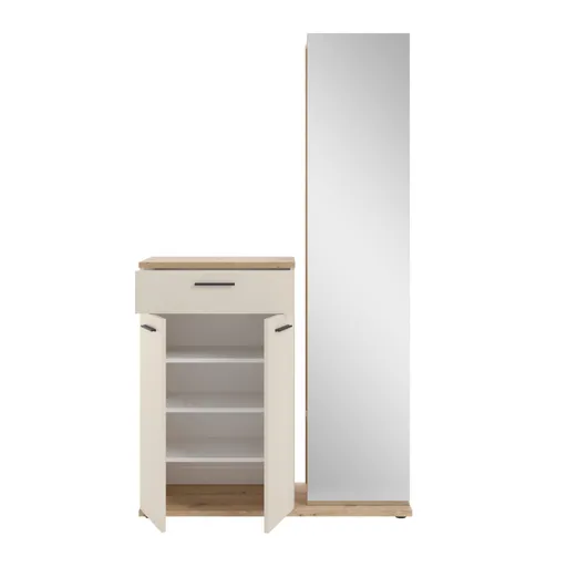 Kompaktgarderobe - Kaschmir, Evoke Eiche Nachbildung