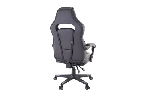 Büro-/Drehstuhl - Kunstleder, Schwarz/Grau