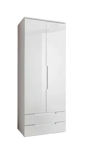 Kleiderschrank - B ca. 84 cm, Weiß