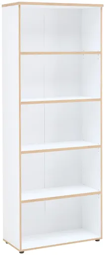 Büroregal - B ca. 75 cm, Weiß, Artisan Eiche Nachbildung