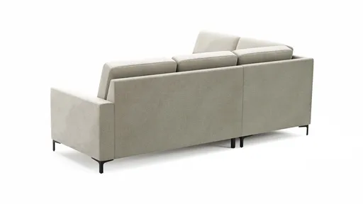 Ecksofa Merlos H. - Ecke links mit 2,5-Sitzer rechts, Stoff, Natur