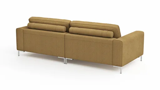 Sofa Solano - 3-Sitzer, Stoff, Honiggelb