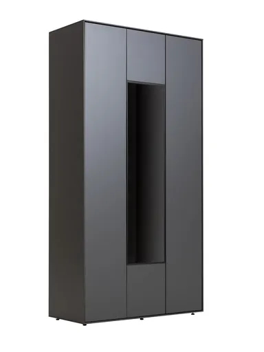 Vitrine Medio - Melamin, Schiefergrau