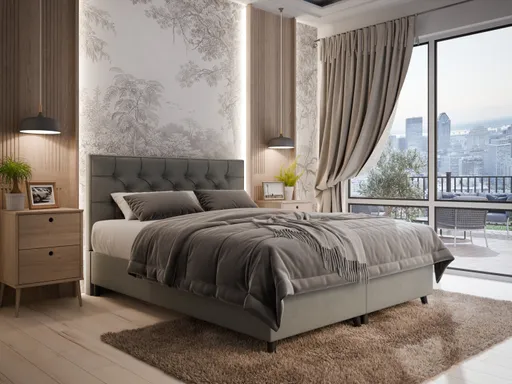 Boxbett- Liegefläche ca. 140x200 cm, Grau