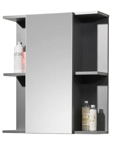 Spiegelschrank- B ca. 60 cm, Anthrazit, Spiegel