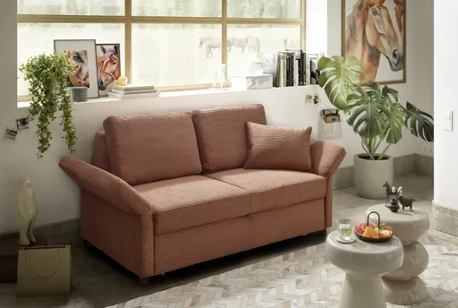 Sofa PRO FLEXX - 2-Sitzer inkl. Schlaffunktion, Stoff, Kupfer