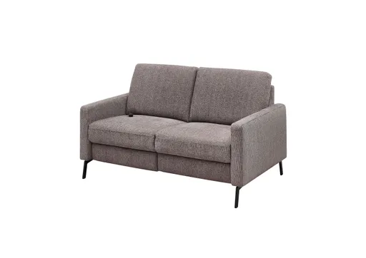 Sofa - 2-Sitzer, Relaxfunktion motorisch, Stoff, Braun