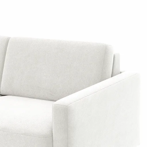 Schlafsofa Laredo - Longchair mit 2-Sitzer rechts inkl. Schlaffunktion mit Bettkasten, Stoff, Graubeige