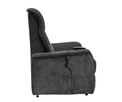 TV-Sessel MIKLAS - Aufstehhilfe, Relaxfunktion, Stoff, Grau