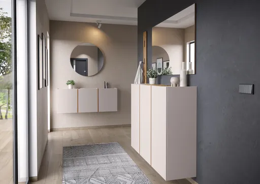 Garderobenpaneel - B ca. 15 cm, Navarra Eiche Nachbildung