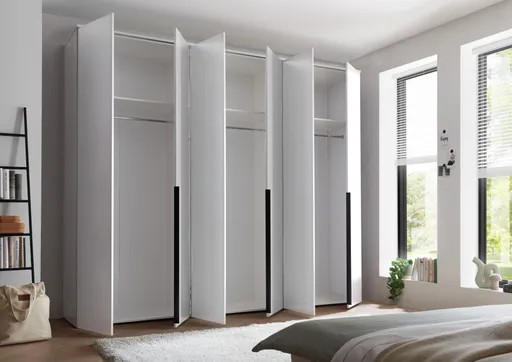 Drehtürenschrank- B ca. 270 cm, Weiß
