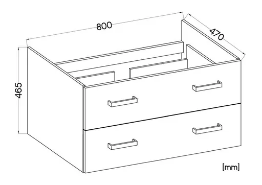 Badblock- B ca. 151 cm, Eiche Dekor