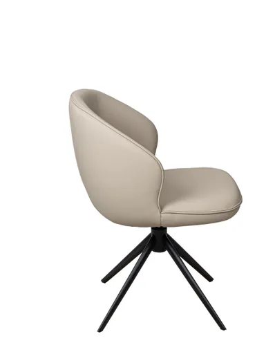 Stuhl MERRITH - drehbar, Leder, Latte