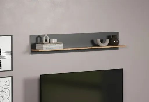 Wandboard - Anthrazit, Eiche Coast Evoke Nachbildung