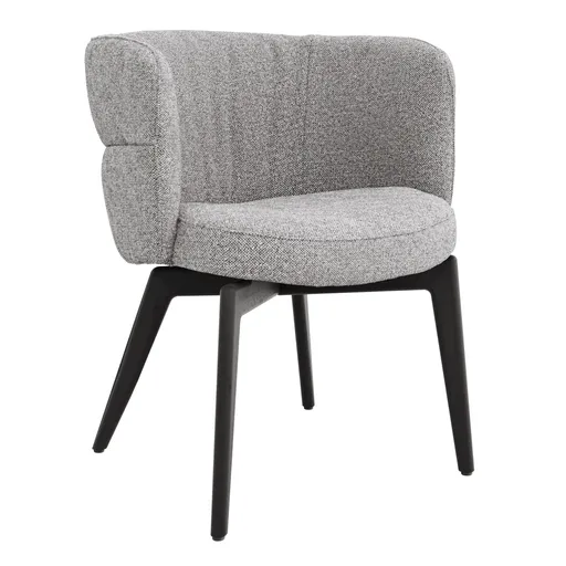 Armlehnstuhl Milana - Stoff, Grau