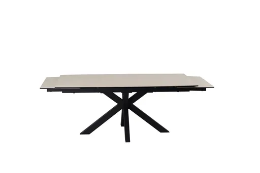 Esstisch MELANIA - ausziehbar, LB ca. 180x95 cm, Glaskeramik, Travertin farbig