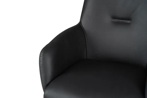 Armlehnstuhl MANON - drehbar, Stoff, Schwarz