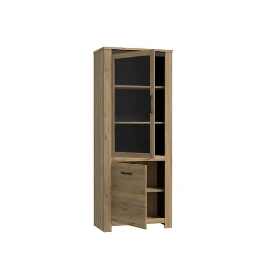 Vitrine FARES- Eiche Dekor, Glas