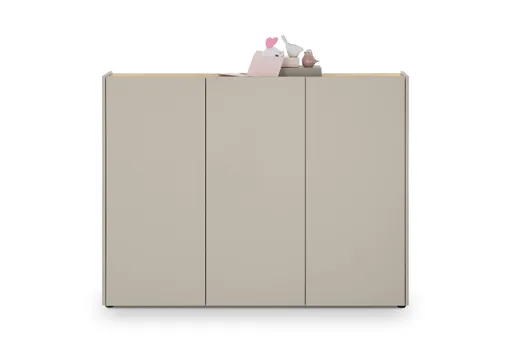 Schuhschrank GASIRA - B ca. 138 cm, Kaschmir, Navarra Eiche Nachbildung