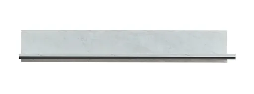 Wandboard - B ca. 140 cm, Marmor Nachbildung hell, Graphit