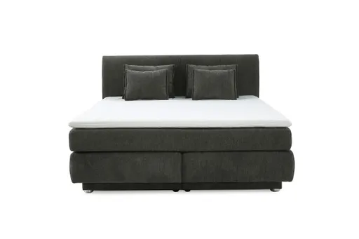 Boxspringbett JILLIAN MIX- Liegefläche ca. 180x200 cm, Stoff, Dunkelgrau