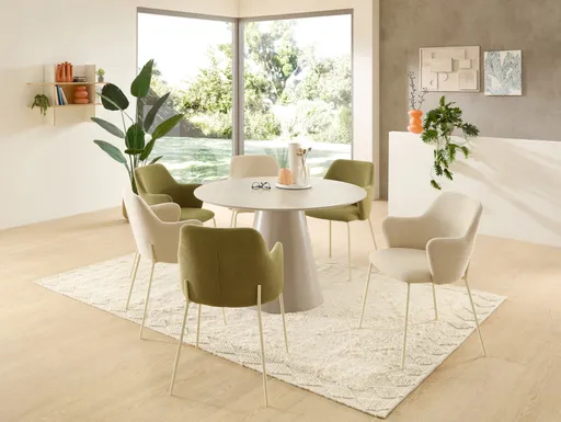 Armlehnstuhl - Stoff, Grün