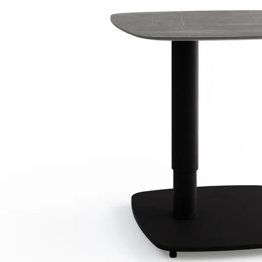 Beistelltisch Camas - LBH ca. 50x50x48 cm, Keramik, Dunkelgrau