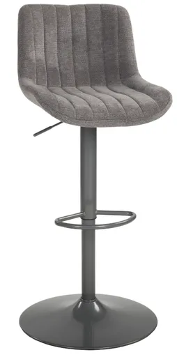 Barhocker - höhenverstellbar, Webstoff, Kieselgrau 