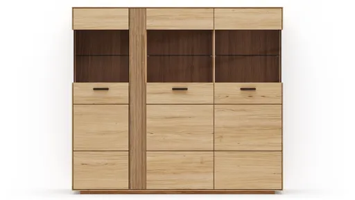 Highboard Estana - Eiche massiv, legno