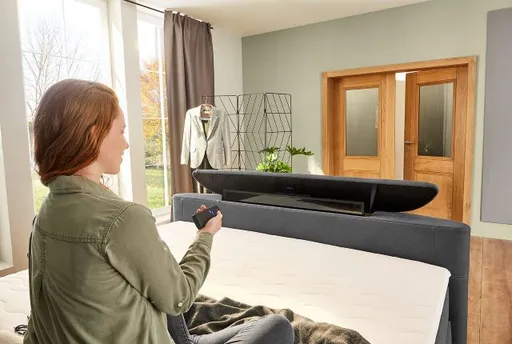 Boxspringbett- Liegefläche ca. 180x200 cm, Stoff, Dunkelgrau
