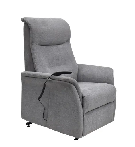 TV-Sessel MARCIO - Aufstehhilfe, Relaxfunktion, Stoff, Hellgrau