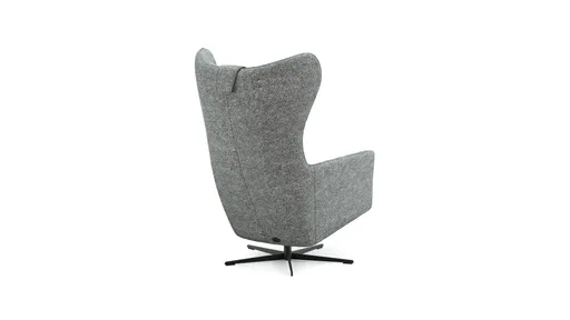 Relaxsessel Clemens - inkl. Relaxfunktion (motorisch), Kopfstütze/Akku, Stoff, Grau