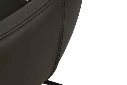 Stuhl MERRITH - drehbar, Leder, Dunkelbraun