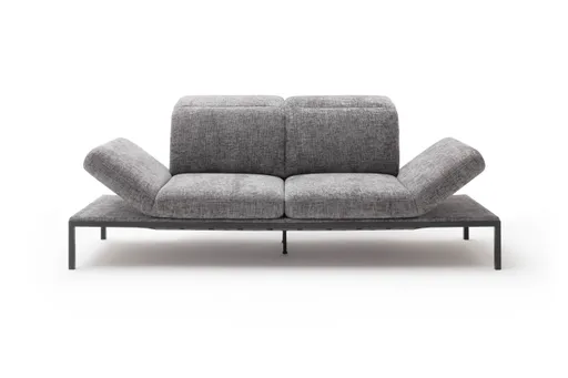 Sofa Noto - 2,5-Sitzer inkl. Rückenlehne verstellbar, Stoff, Grau