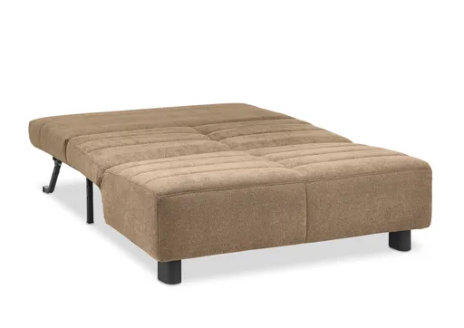  Faltsofa Easy - 2-Sitzer ohne Armlehne, ca. 140 cm inkl. Schlaffunktion, Stoff, Braun