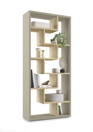 Raumteiler - B ca. 90 cm, Taupe, Asteiche