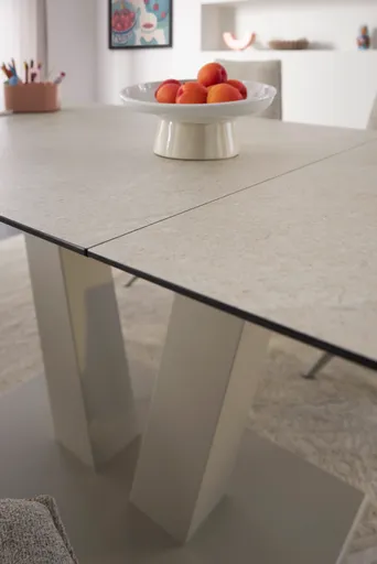 Esstisch Dinner - ausziehbar, LB ca. 160x 90 cm, HPL, Sand