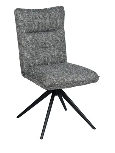 Stuhl MARCIA - drehbar, Stoff, Grau