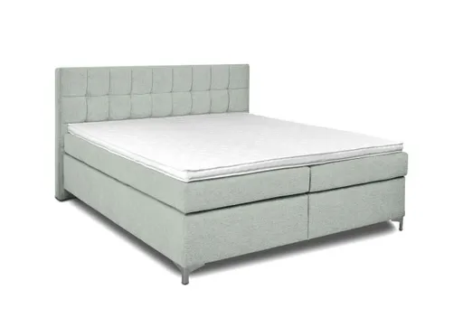 Boxspringbett HINDA- Liegefläche ca. 180x200 cm, Stoff, Hellgrün, Bonell/Bonell