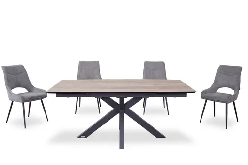 Stuhl MEAVE - Stoff, Grau