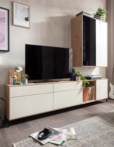 Wohnwand Medio - Melamin, Sand