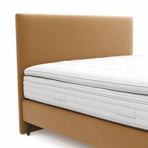 Boxspringbett Navelli 2 - Liegefläche ca. 180x200 cm, Stoff, Kurkuma