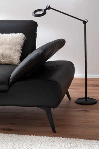 Sofa Collina - 2,5-Sitzer, Leder, Schwarz