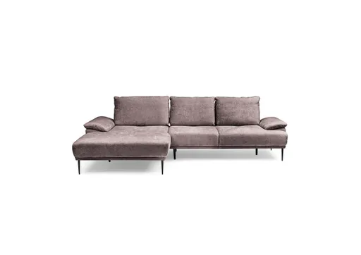 Ecksofa ENRIK - Ecke links, 2,5-Sitzer inkl. Sitztiefenverstellungen, Stoff, Altrosa
