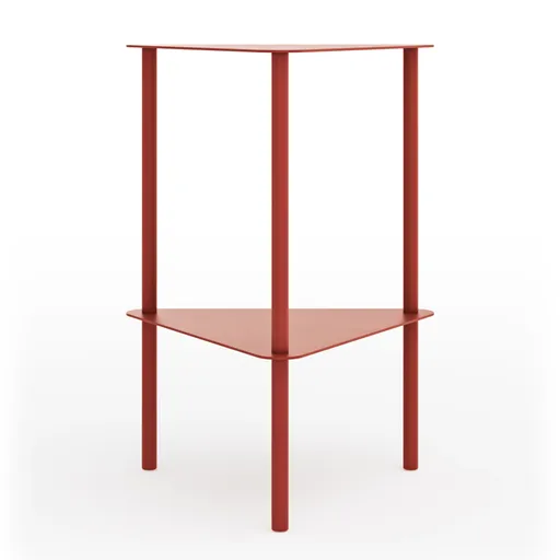 Beistelltisch Dagny - BHT ca. 40x55x40 cm, Dreieckig, Metall, Camparirot