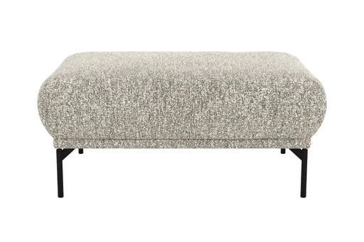 Hocker Joana - LB. ca. 100x73 cm, Stoff, Beige