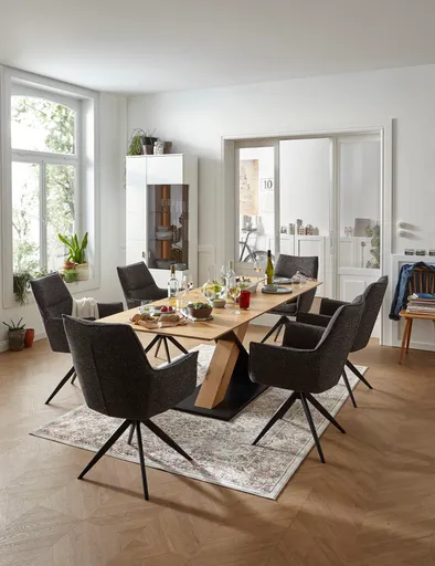 Esstisch Dinner - verlängerbar, LB ca. 160x90cm, Eiche furnier