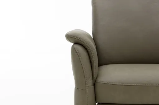 Sofa - 2,5-Sitzer, Sitzvorzug (motorisch), Armlehne verstellbar (manuell), Leder, Rauchbraun