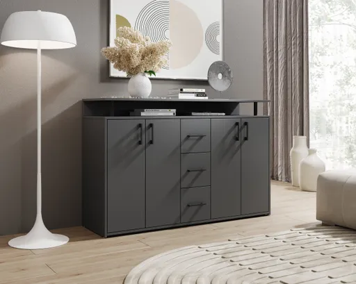 Highboard - B ca. 139 cm, Anthrazit